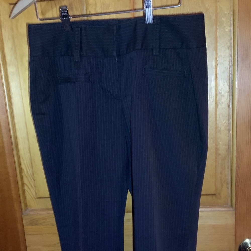 CAbi Black Pinstripe Trousers